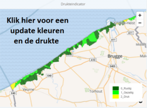 druktebarometer Belgische Kust