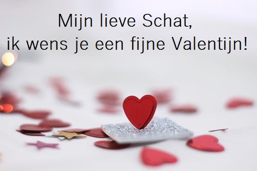 Ik wens je een fijne Valentijn mijn lieve schat