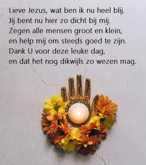 communiewensen bloemen hand