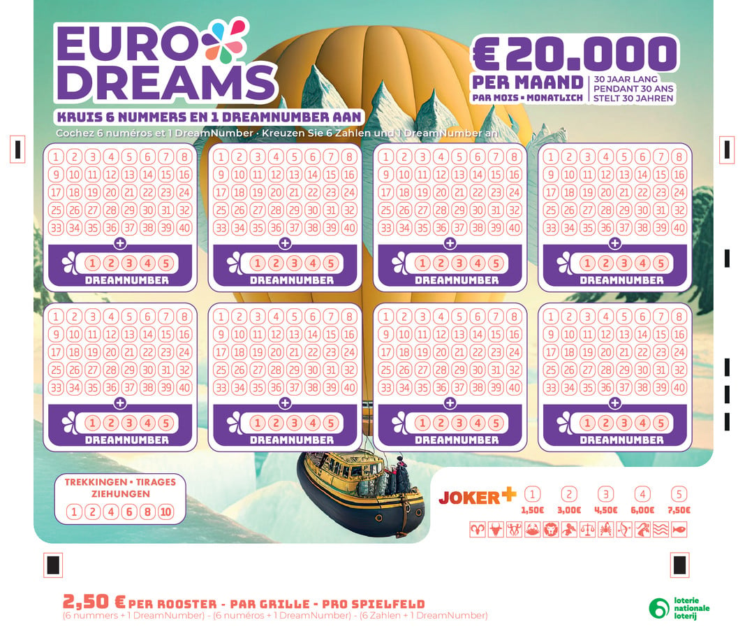 EuroDreams speelformulier