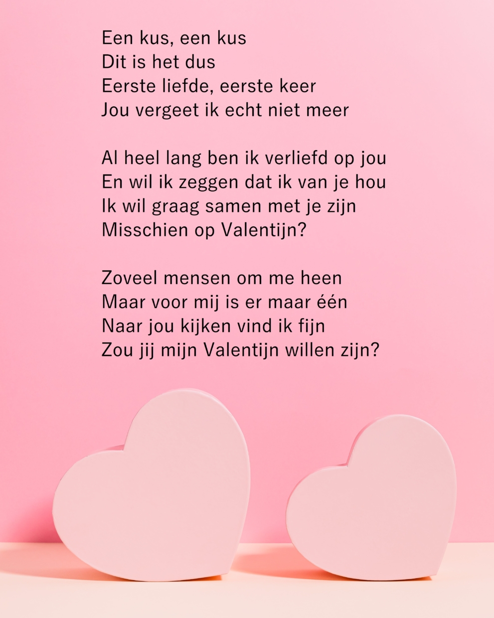 Valentijnswensen roze hartjes