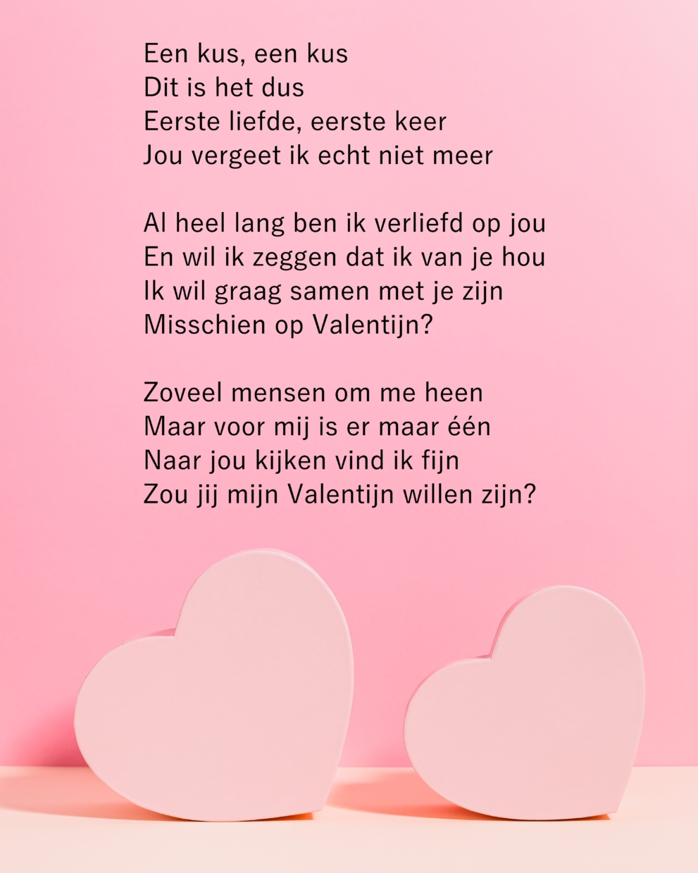 Valentijnswensen roze hartjes