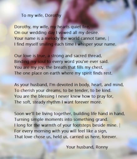 Marriage Dorothy Ronny Marriage Dorothy Ronny